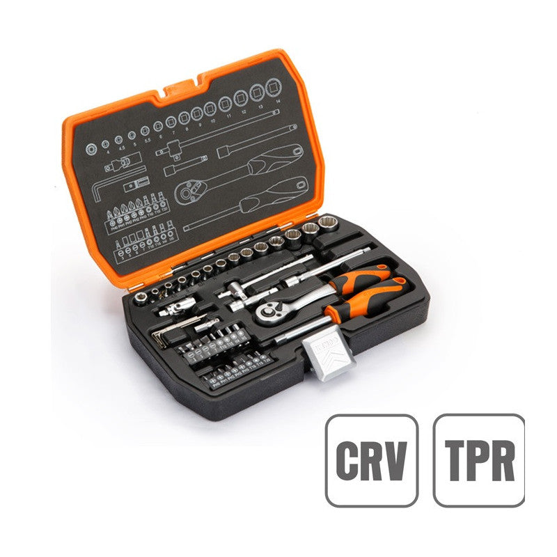 Set Capete 1/4" Cu Clichet 72t, 42buc