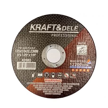 Disc debitat metal 1,0x22,23 mm, 125 mm, 25 buc, Kraft&Dele KD1993