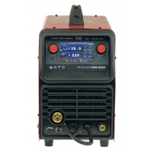 Aparat de Sudura Invertor MIG/MAG/TIG/MMA Synergic TECNO MIG 222 LCD VRD ALU 220A 230V, Ideal B-TMIG222LCD 3