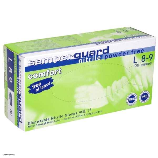 Manusi de unica folosinta Semperguard Nitril Comfort 100/Cut