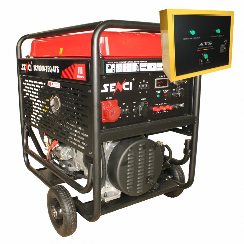 SC18000TE EVOATS Generator SENCI max.17kW/400V, 5kw/230V demaraj electric, ATS inclus, rezervor 60L